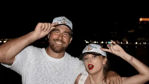 Travis Kelce fala pela 1&ordf; vez do casamento com Taylor Swift: "Melhor noite da minha vida"