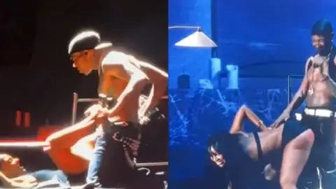 Simulação de sexo em turnê de Chris Brown e Usher vira polêmica nas redes